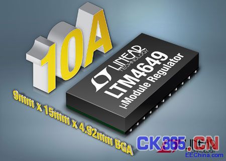 采用 小型 BGA 封装的 10A μModule 降压型稳压器