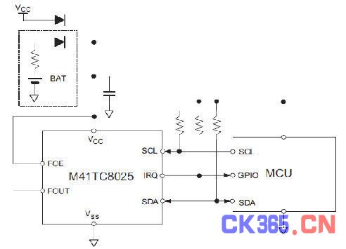 M41TC8025硬件连接图