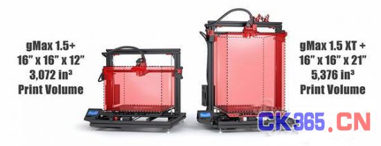 gCreate推出gMax 1.5+和1.5 XT+ 3D打印机升级版