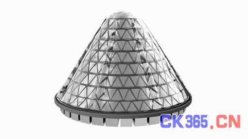 这种新型太阳能电池既有远高于传统平板太阳能电池的光电转化效率，又有令人着迷的外观。