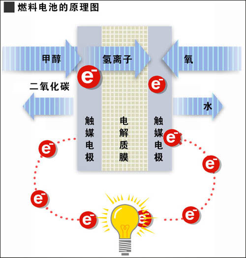 甲醇燃料电池的原理图