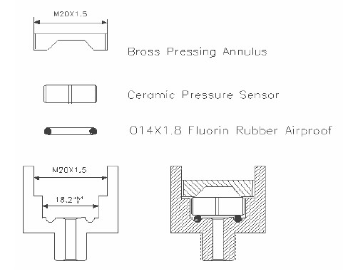 HB2018 陶瓷压阻压力传感器的安装