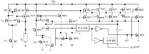 CMOS 振荡器电路的工作原理图