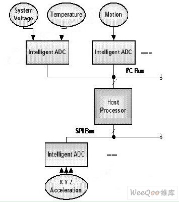 显示了有关系统如何利用主机和智能ADC的概念