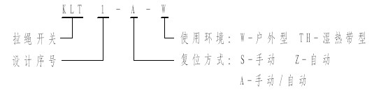 双向拉绳开关的型号及意义