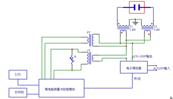 绝缘油介电强度测试仪原理图